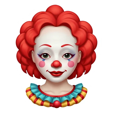 female clown sleeping eyes closed sticker