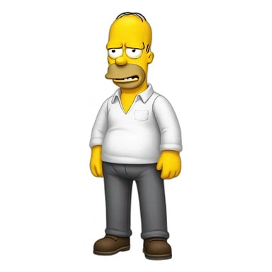 Extremely slim Homer Simpson sticker