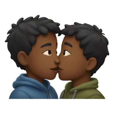Boys kissing  sticker