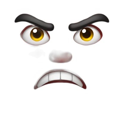 Red angry face sticker