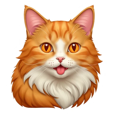 cat heart eyes with tongue out sticker