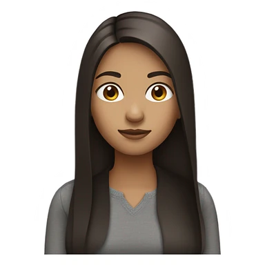 girl with layered straight dark brown hair  sticker