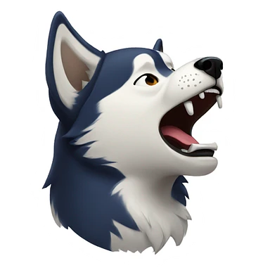 Husky howling sticker