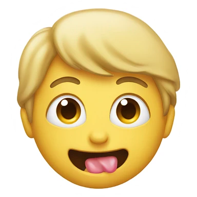 person with tongue out sticker