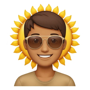 Look attitude sun  sticker