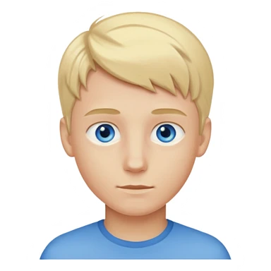 blonde boy with blue eyes sticker