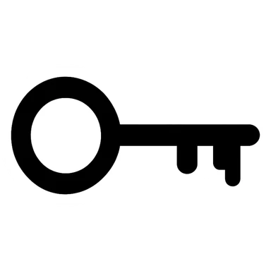 simple black key sticker