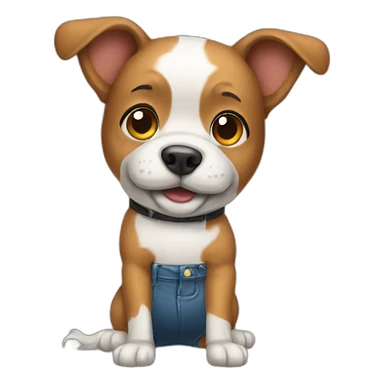 dog with pants sticker