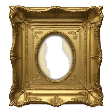 Golden picture frame victorian style  sticker