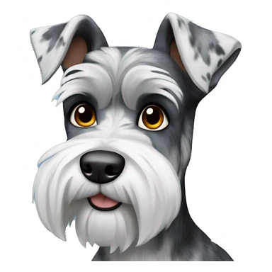 Blue and black Merle Schnauzer sticker