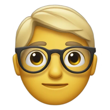 Cara con lentes sticker