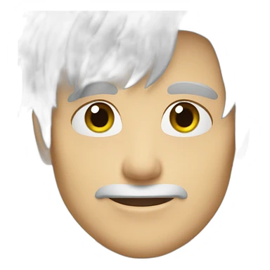 white hair sexy boy sticker