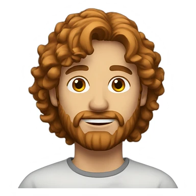 italian man with ginger/brown scruff and brown hair, short. italian sticker