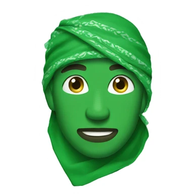 Green bandana sticker