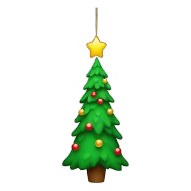 Christmas tree horizontally hanging on the ceiling sticker