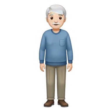 old man full body sticker