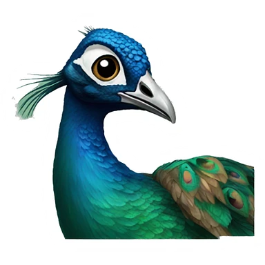 Peacock furr  sticker
