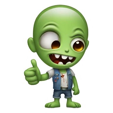 Cute zombie thumbs up sticker