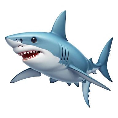 realistic shark with unique colors sticker