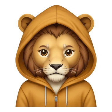 Lion with hoodie  sticker