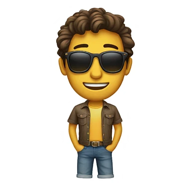 Chico con gafas de sol sticker