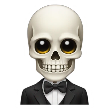 skeleton in à black suit sticker