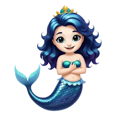 panda mermaid sticker