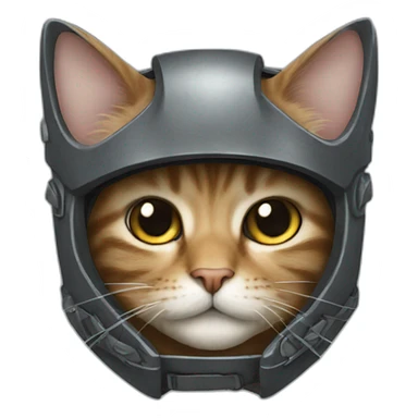 A cat in iron maider clothing sticker