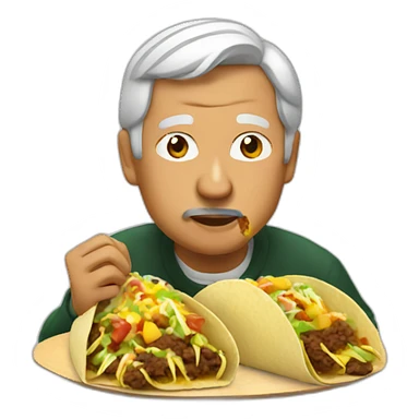 AMLO eating tacos sticker