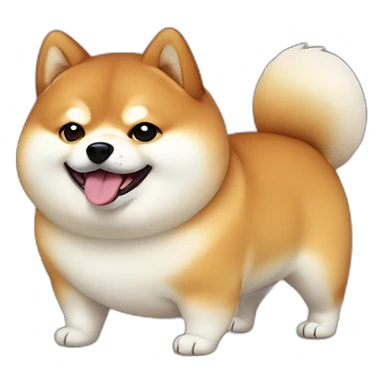 fat shiba dog babies sticker