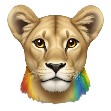 rainbow lioness sticker