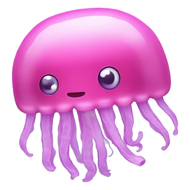 Pink jellyfish sticker