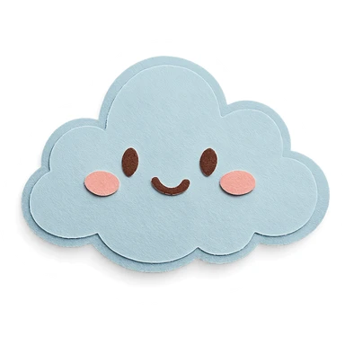 soft pastel kawaii cloud weather icon sticker
