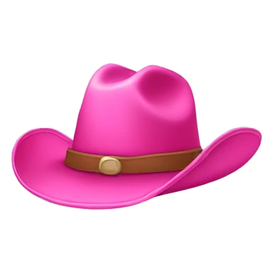 Pink cowboy hat sticker