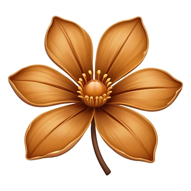 brown caramel flower beautiful finish  sticker