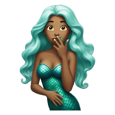 mermaid blowing kisses  sticker