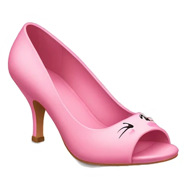Pink kitten heel sticker