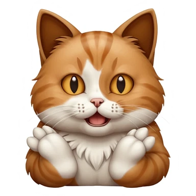 Cat choking itself with its own paws sticker