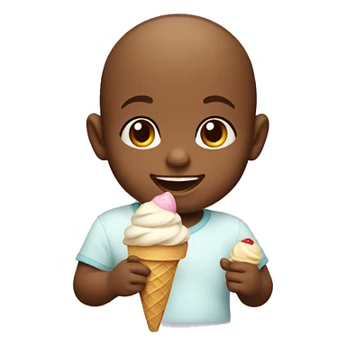smiling baby with ice cream sticker
