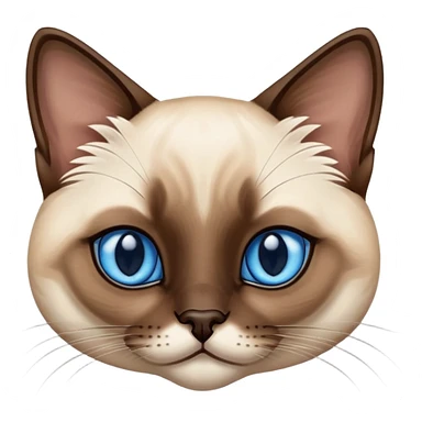 A siamese cat with blue eyes, laying down sticker