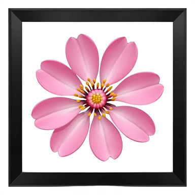 pink girly framed photo of a blossom sticker