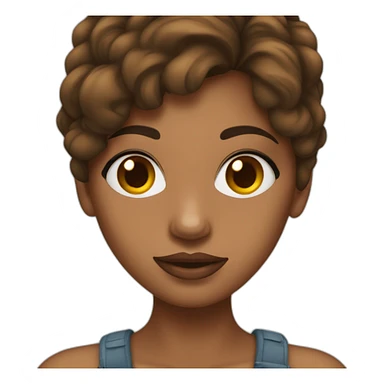 Une fille métisse brune avec un piercing sur le nez sticker