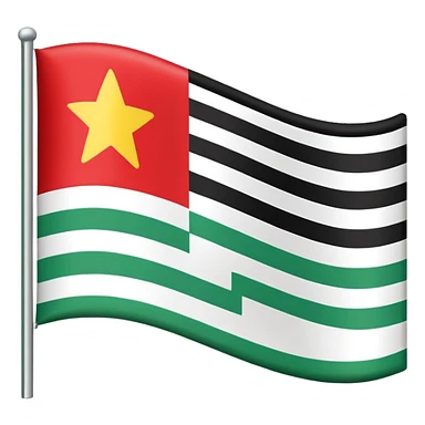 I want a flag as a emoji its made by three colours white green and black sticker