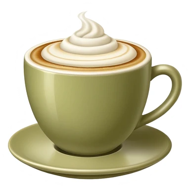 Cappuccino in pale olive cup sticker