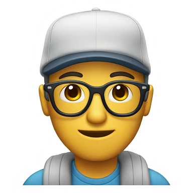 Persona con lentes y gorra  sticker