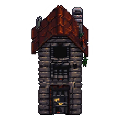 2D house in style gotham city, darkness  sticker