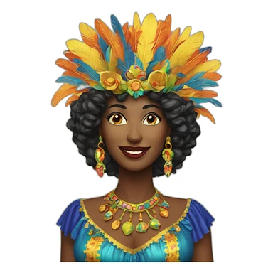 carnaval woman sticker