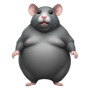 Obese rat sticker