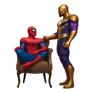 Spider-man With Thanos sticker