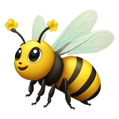 Bee wearing a tiny crown  sticker